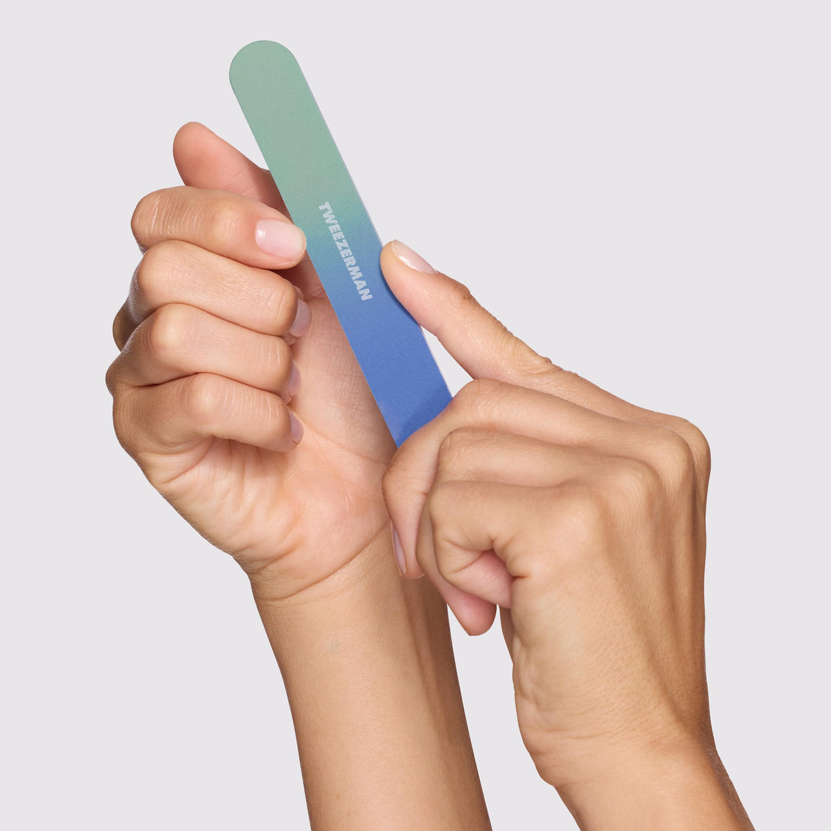 Close-up of Tweezerman stainless steel nail clipper
