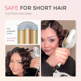 Close-up of TYMO Curling Iron Hair Crimper Waver barrel