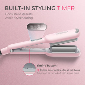 Close-up of TYMO Curling Iron Hair Crimper Waver barrel