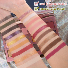 Close-up of UCANBE Matte Eyeshadow Palette texture