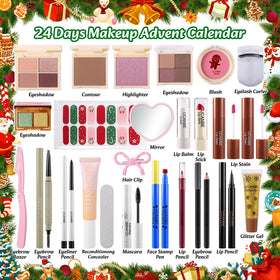 Close-up of UCANBEMAKEUP Advent Calendar 2025 packaging details