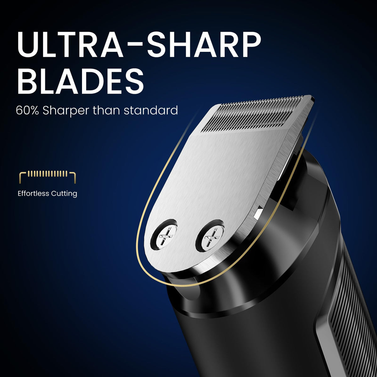 Close-up of Ufree beard trimmer head for precision grooming