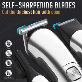 Close-up of Ufree Beard Trimmer stainless steel blades