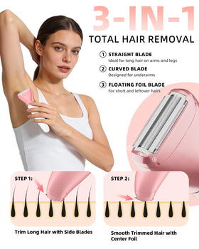 Close-up of Ufree bikini trimmer ceramic blades