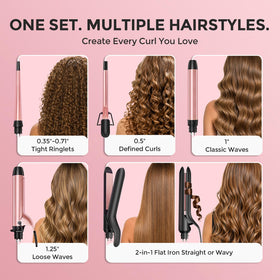 Close-up of Ufree curling wand with ceramic barrel