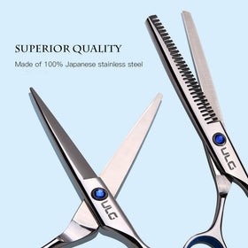 Close-up of ULG scissors razor edge and mirror polish finish