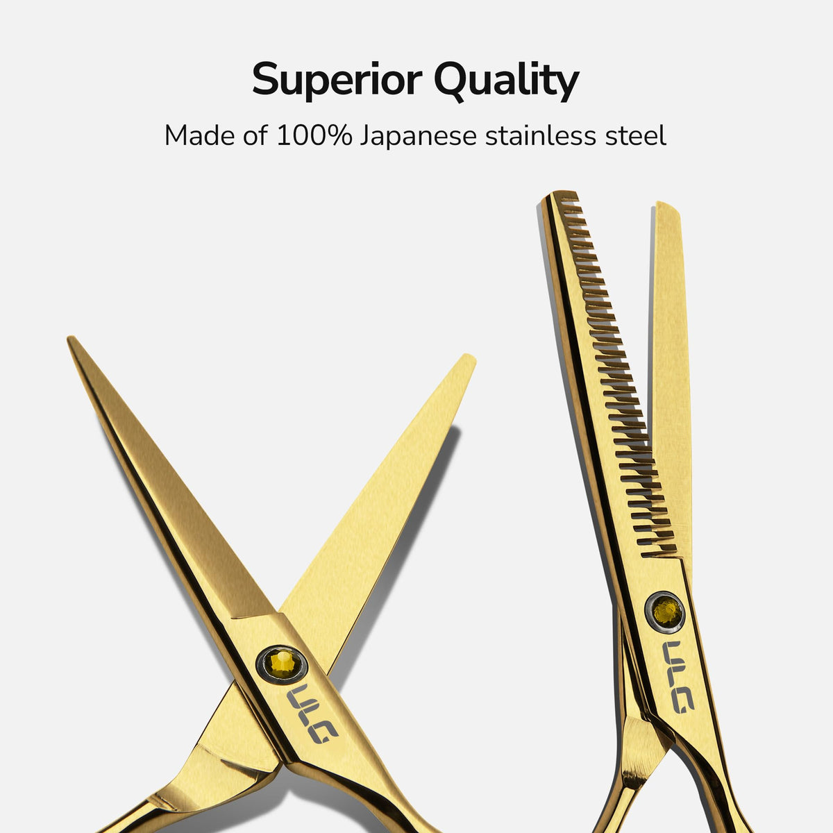 Close-up of ULG thinning shears with 30 teeth