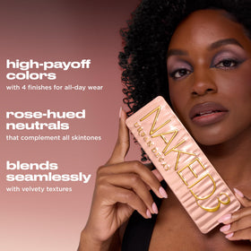 Close-up of URBAN DECAY Naked3 Eyeshadow shades