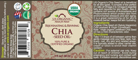 Close-up of US Organic Chia Seed Oil texture on skin