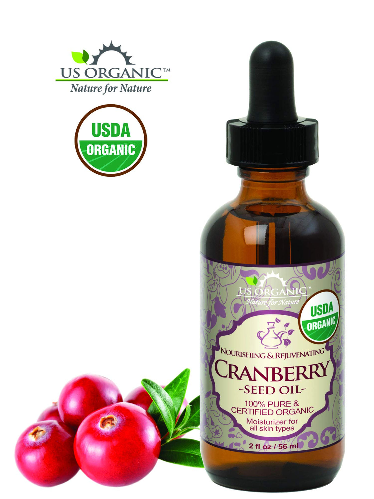Close-up of US Organic Cranberry Seed Oil texture