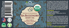 Close-up of US Organic Sea Buckthorn Berry Oil texture