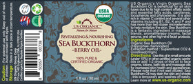 Close-up of US Organic Sea Buckthorn Berry Oil texture