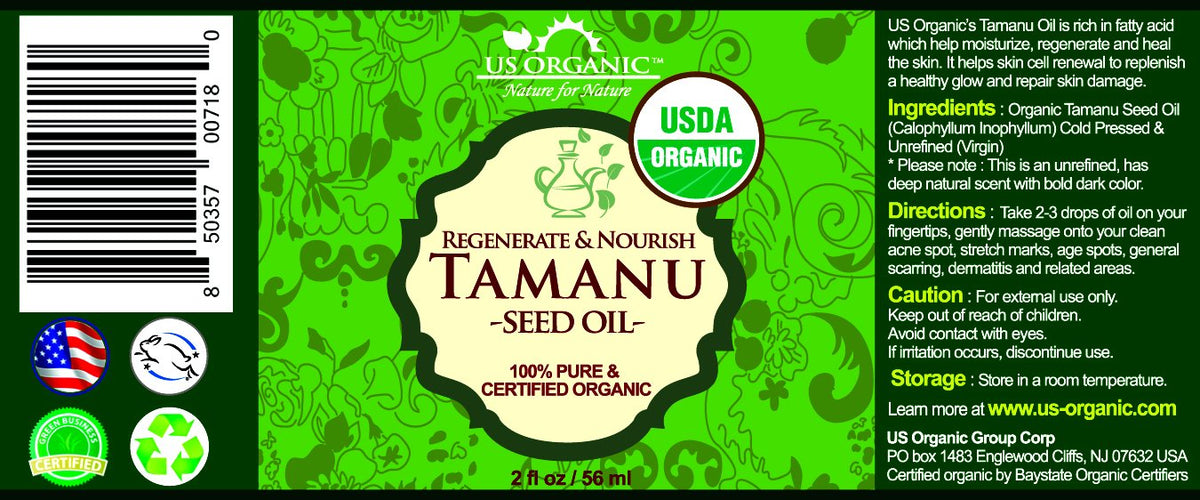 Close-up of US Organic Tamanu Oil cap