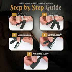 Close-up of Utopia Care Straight Razor blade locking mechanism
