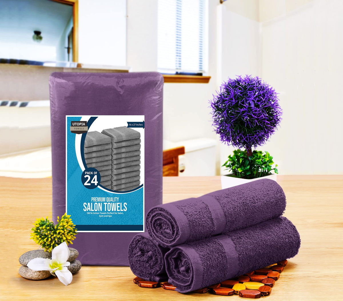 Close-up of Utopia Towels showing soft texture