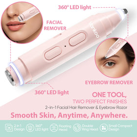 close-up of vankoo glow eyebrow trimmer head