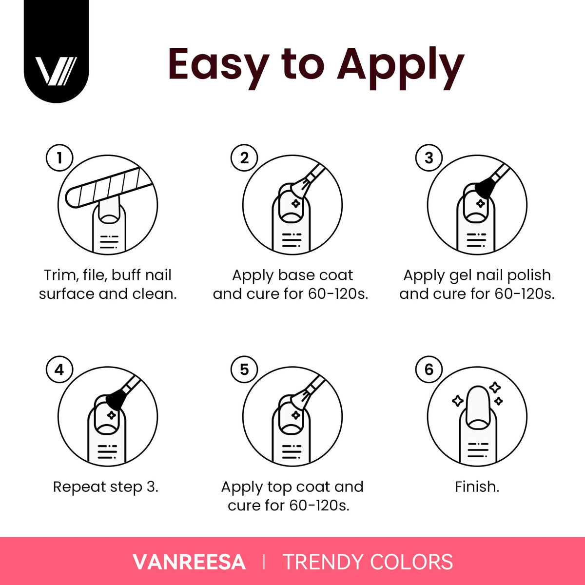 Close-up of VANREESA gel polish texture