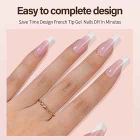 Close-up of Vansiho French Gel nail tips