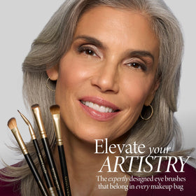 Close-up of vegan bristles on LAURA GELLER brushes