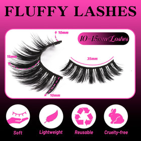 Close-up of Veleasha 5D Faux Mink False Eyelashes