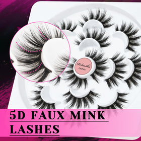 Close-up of Veleasha 5D Faux Mink False Eyelashes Dubai showing fluffy texture