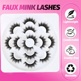Close-up of Veleasha 5D Faux Mink lashes