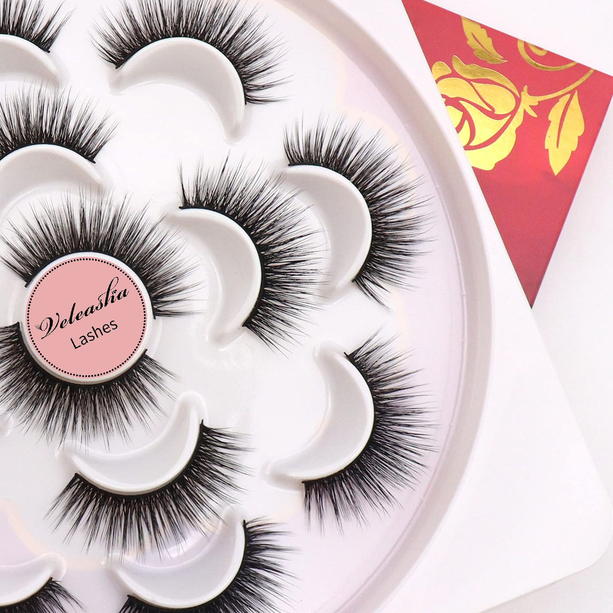 Close-up of Veleasha Lashes 5D32 cotton lash band