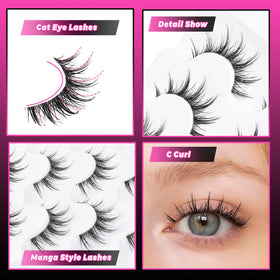 Close-up of Veleasha Manga Lashes showing spiky design