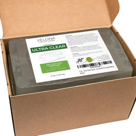 close-up of velona Ultra Clear Glycerin Soap Base texture