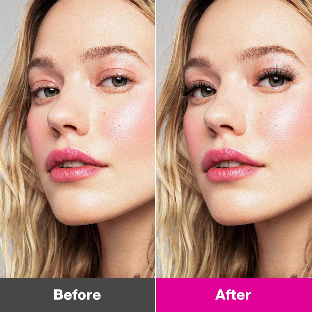 Close-up of VEYESBEAUTY Bomb Lash Clusters showing lash texture