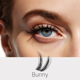 Close-up of VEYESBEAUTY Bunny Eyelash Clusters showing texture