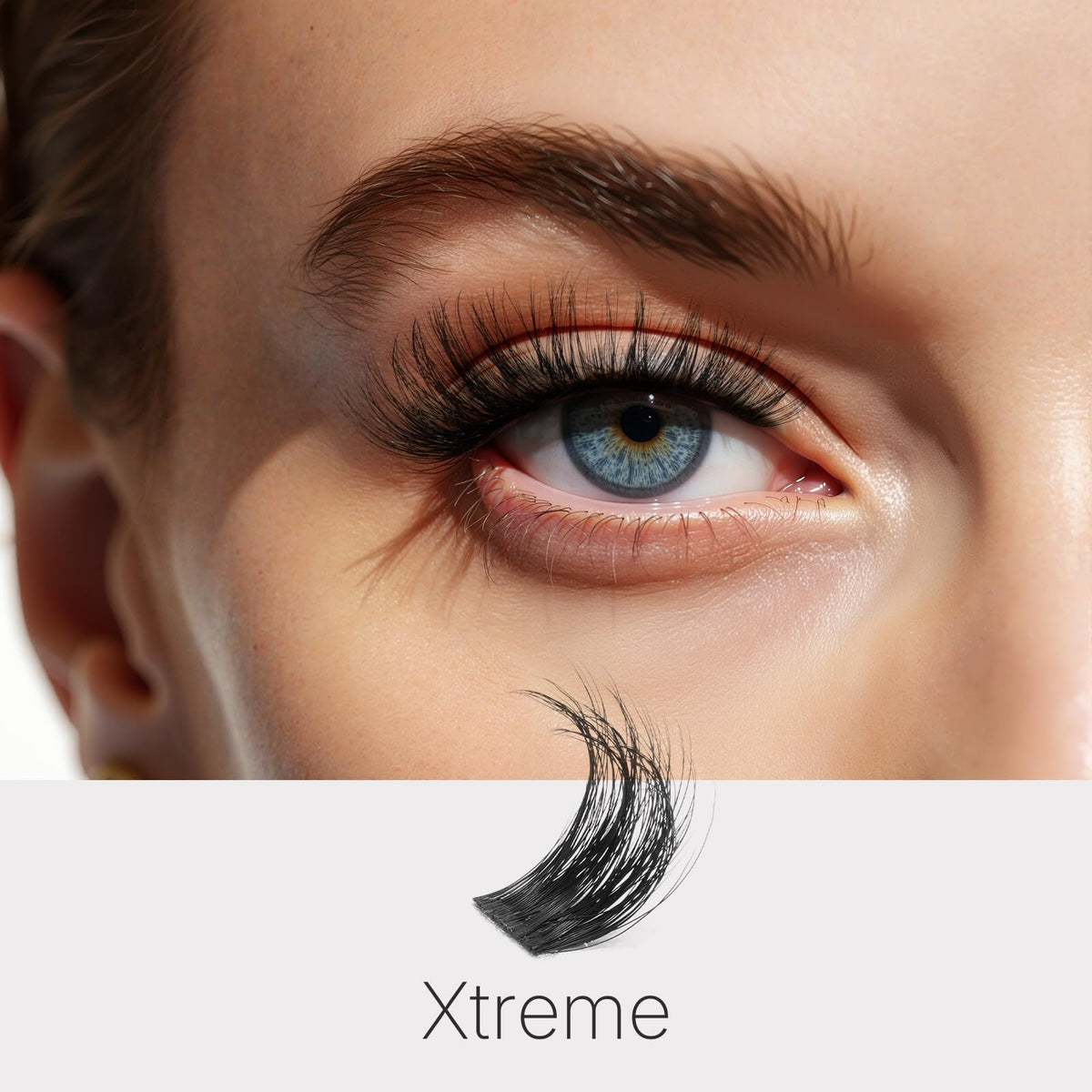 Close-up of VEYESBEAUTY Lash Clusters showing fluffy texture