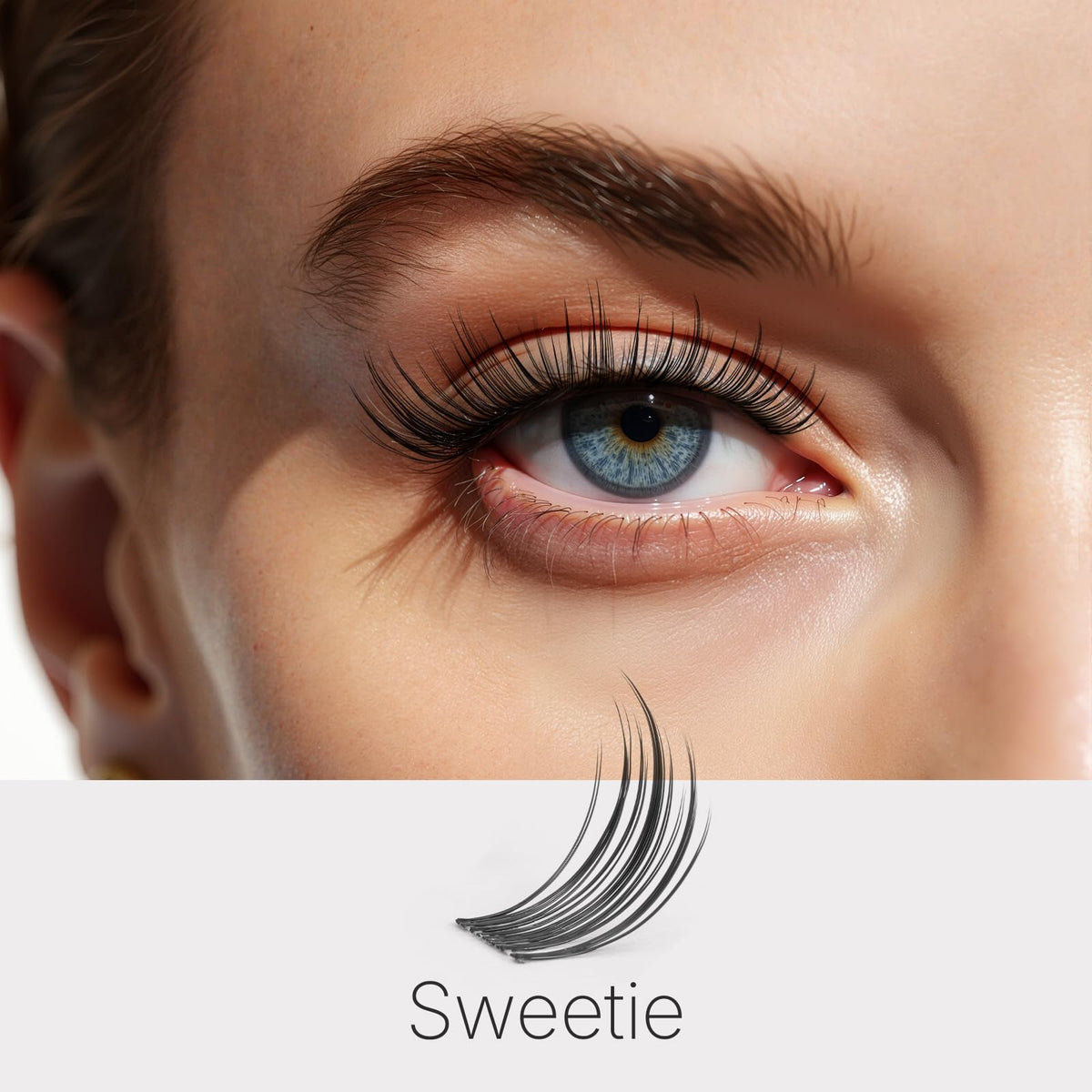 Close-up of VEYESBEAUTY Lash Clusters showing texture