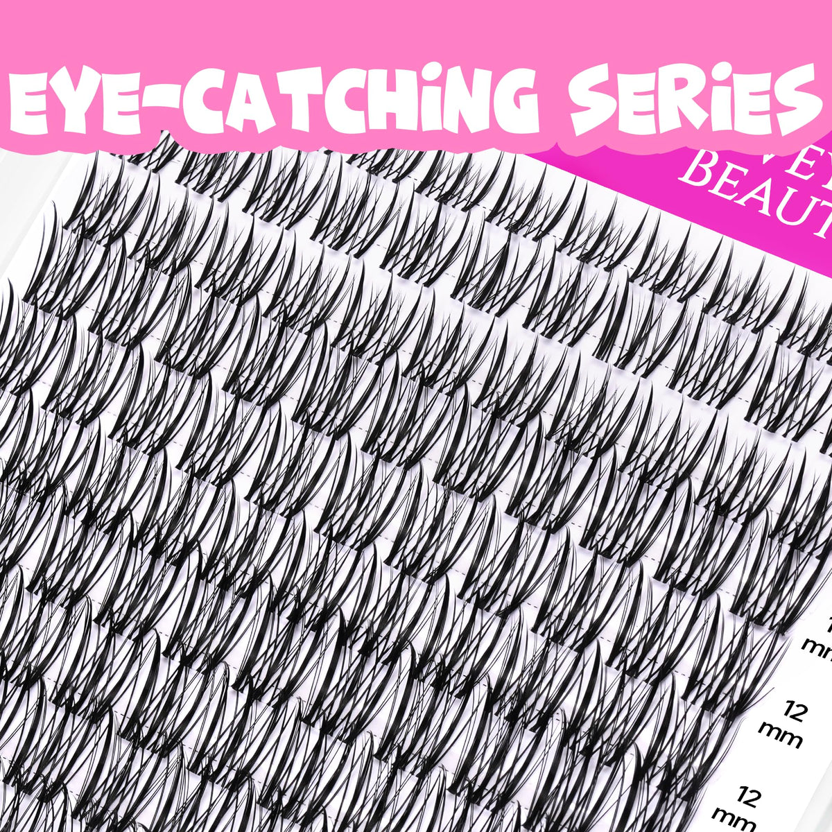 Close-up of VEYESBEAUTY Lash Clusters showing texture