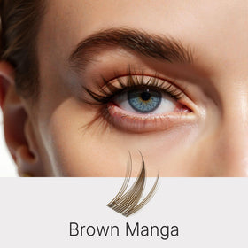 Close-up of VEYESBEAUTY lash clusters with wider bands