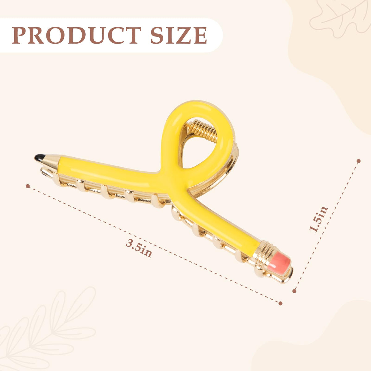 Close-up of Vigorpace Pencil Hair Claw Clip showcasing strong grip
