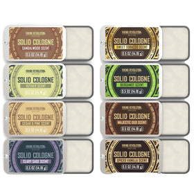 Close-up of Viking Revolution Sandalwood solid cologne tin