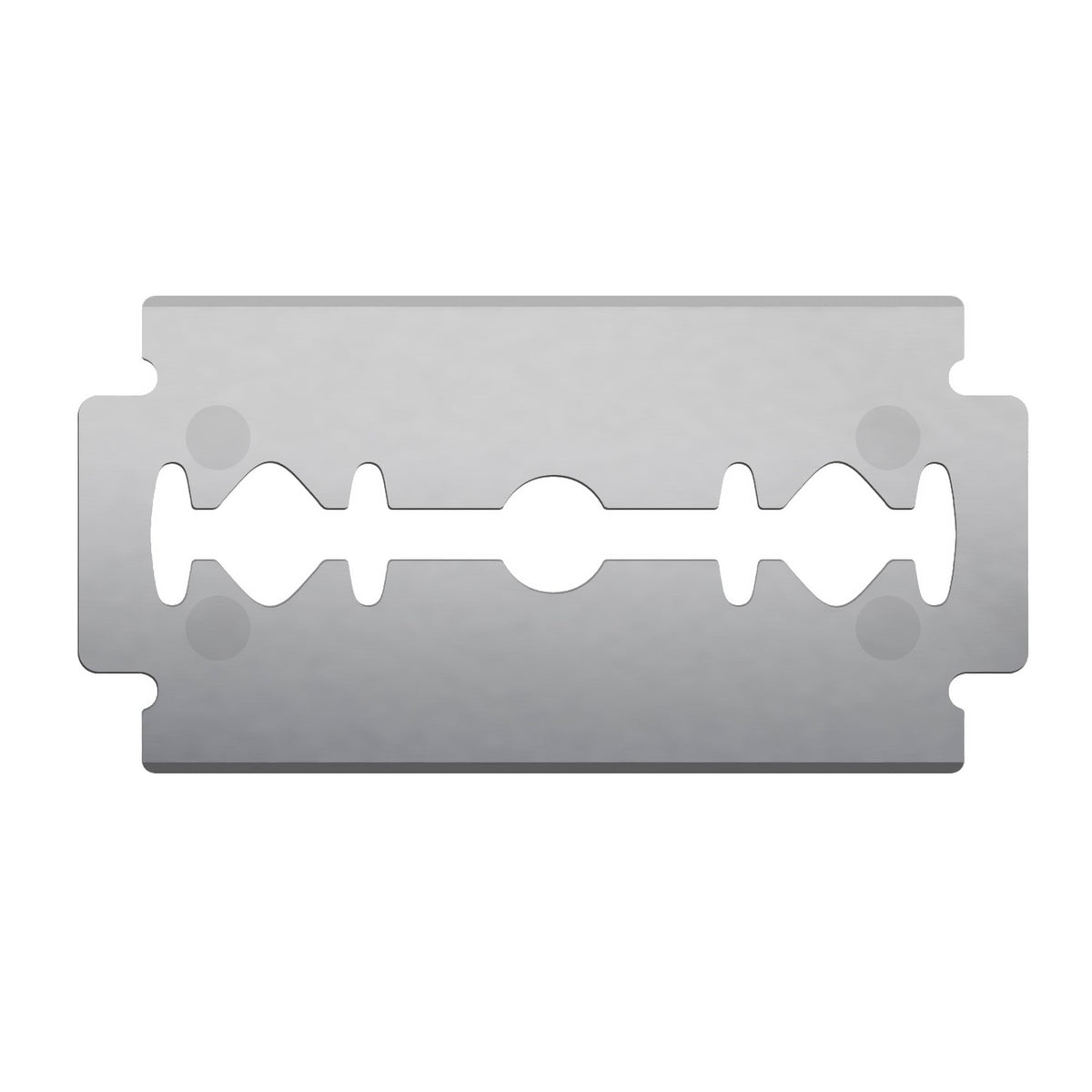 Close-up of Vikings Blade Double Edge Razor Blades showing Swedish Steel