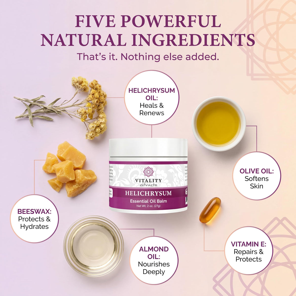 Close-up of Vitality Helichrysum Balm texture