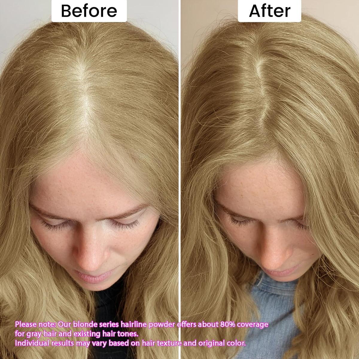Close-up of VOLLUCK Root Touch Up Powder texture