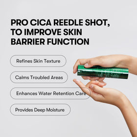 Close-up of VT COSMETICS Pro Cica Reedle Shot 100 Serum bottle