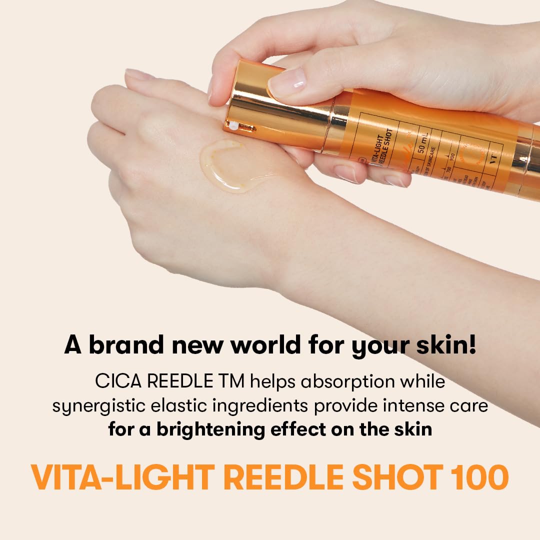 Close-up of VT COSMETICS Vita-Light Reedle Shot 100 Serum texture
