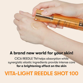 Close-up of VT COSMETICS Vita-Light Reedle Shot 100 Serum texture