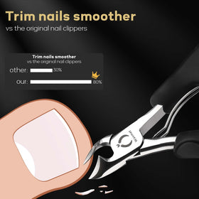 Close-up of Wanmat toenail clippers made from high-grade stainless steel