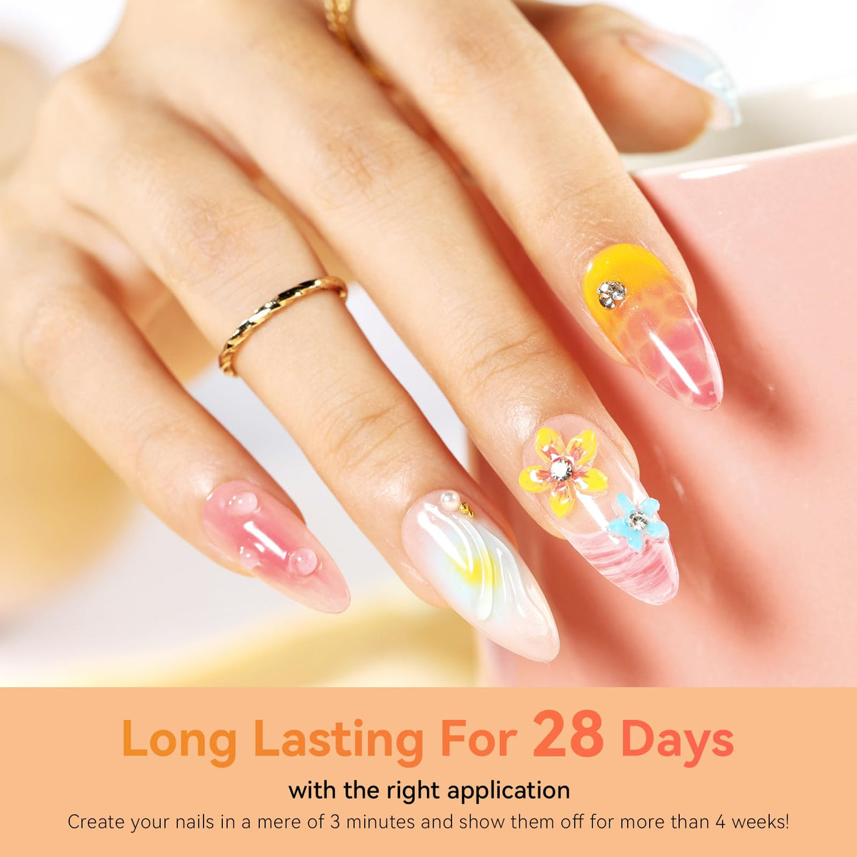 Close-up of watercolor effect created with Blooming Gel