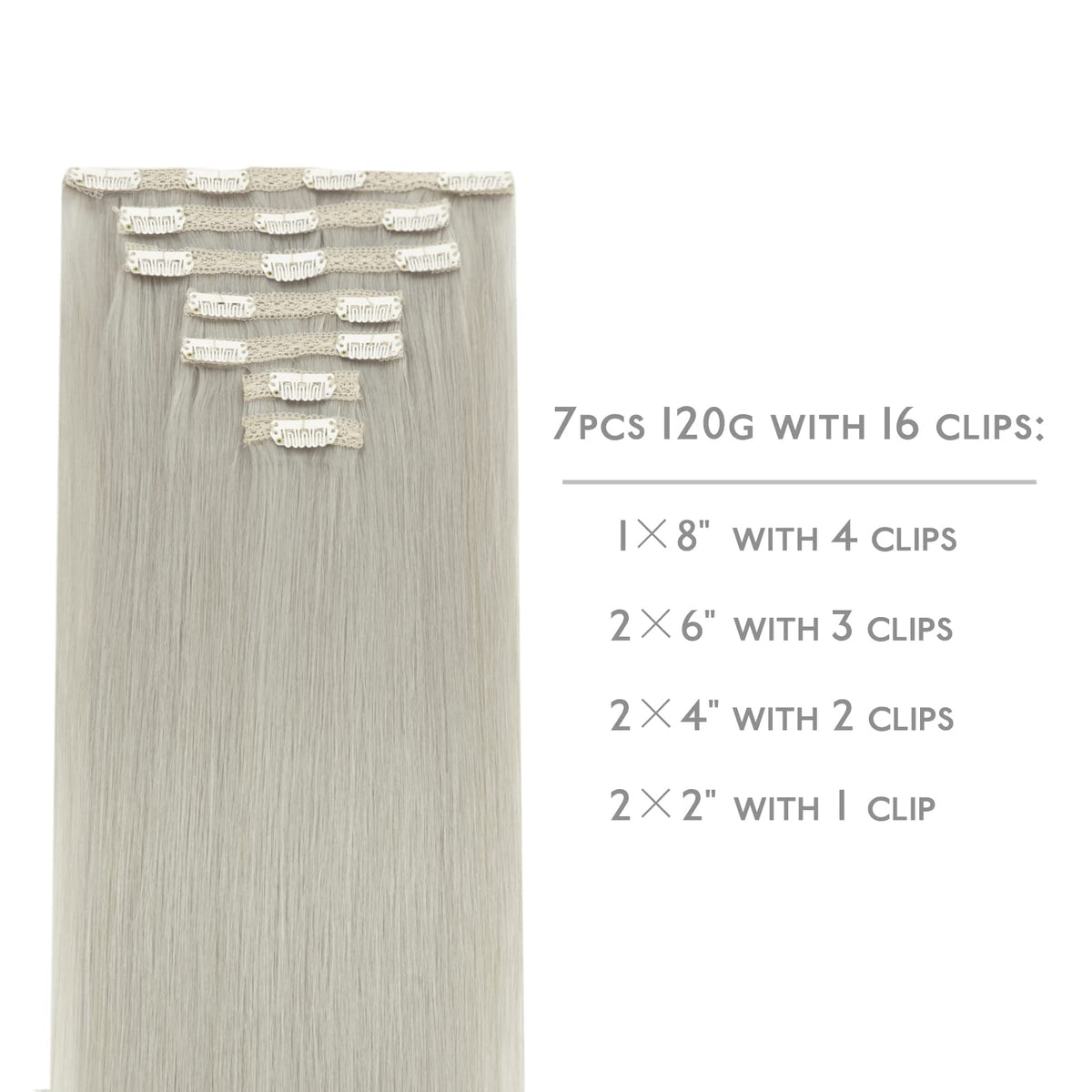 Close-up of Wennalife clip in extensions showing silicon-backed clips