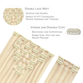 Close-up of Wennalife Clip In Hair Extensions clip detail