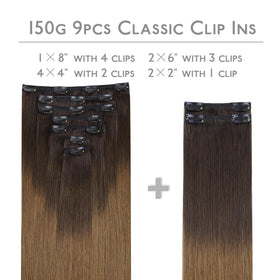 Close-up of Wennalife Clip In Hair Extensions clip detail