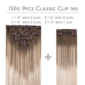 Close-up of Wennalife Clip In Hair Extensions clips and texture