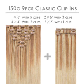 Close-up of Wennalife Clip In Hair Extensions clips and texture